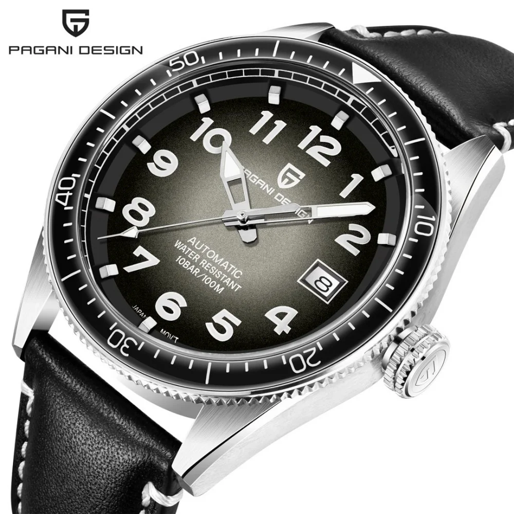 

PAGANI DESIGN PD-1649 мужские автоматические механические часы Япония NH35A Movt кожаный ремешок 10 бар водонепроницаемые роскошные наручные часы для мужчин
