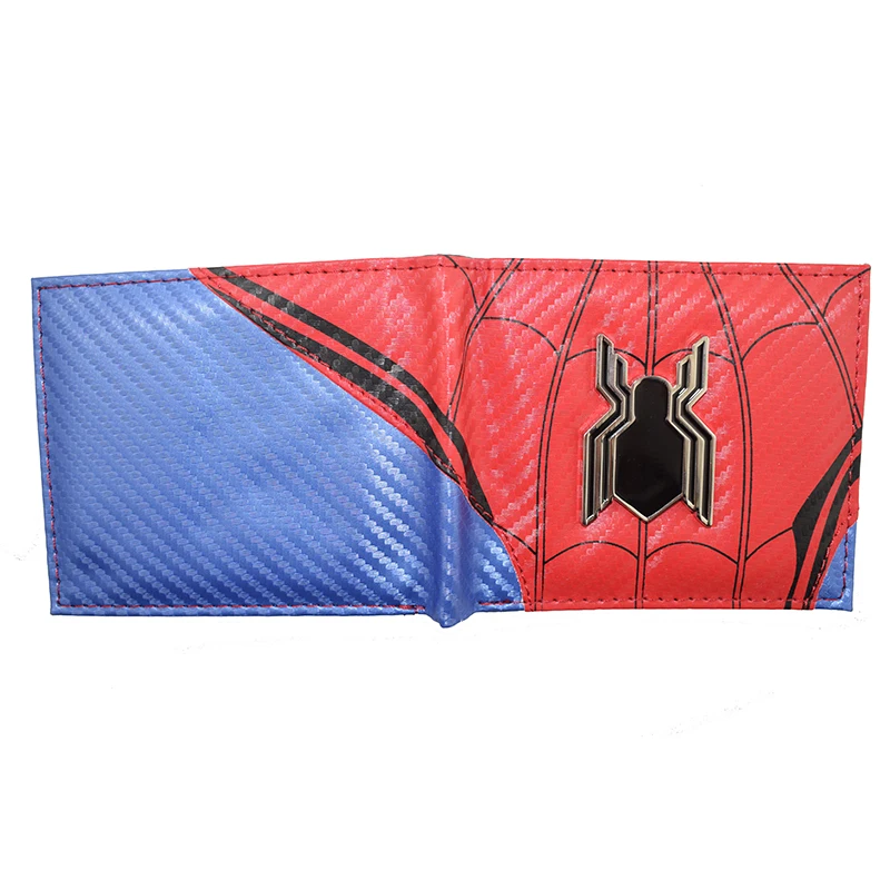 High Quality Marvel Wallet Hero Spider Man / Captain America Purse with Coin Pocket Gift for Young Kids