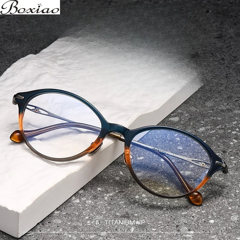 

New Fashion Cat's Eye Glasses Plate Frame Glasses Ultra-light Nose Anti-blue Glasses Presbyopia Progressive Multi-focus.