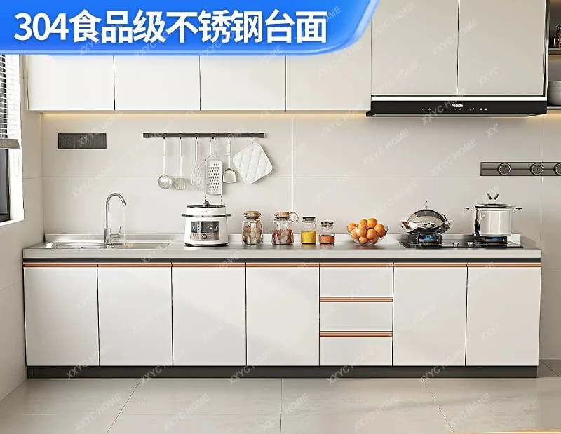 304 countertop honeycomb aluminum cabinet stainless steel stove cabinet integrated storage cabinet