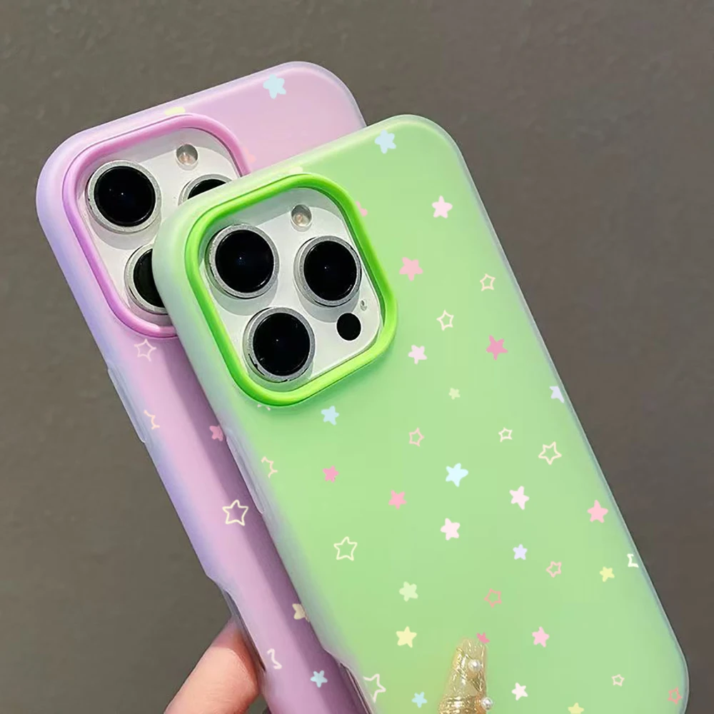 Niedliche Bunte Sternenhülle für Samsung Galaxy S26 S25 S24 S23 Ultra A57 A37 A56 A55 A54 A53 A17 5G A36 A35 A34 S21FE S22 Plus Cover – Detail 13