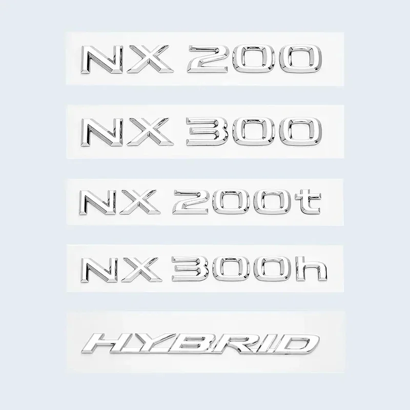Car Trunk ABS Chrome Gloss Black Letters Logos Badge Emblem Decals Styling Sticker For Lexus NX NX200 NX300 NX200t Accessories