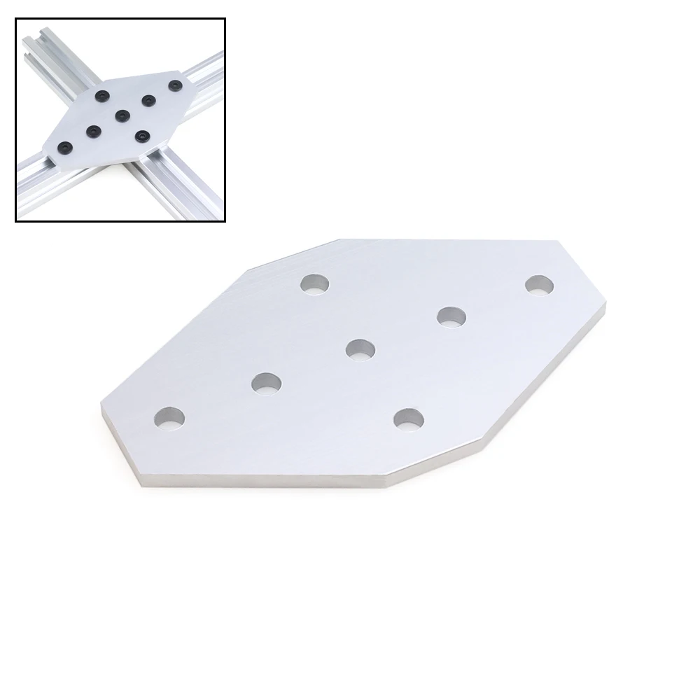 10Pcs Openbuilds 7 Hole Cross Joining Plate Connection Plate Corner Bracket Joint Board for 2020 Aluminium Profiles