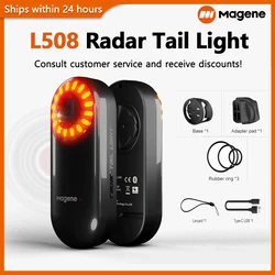 Magene L508 Radar Tail Light New Bicycle Brake Sensing Lamp Saddle Seatpost Ebike Waterproof LED Charging Cycling Taillight