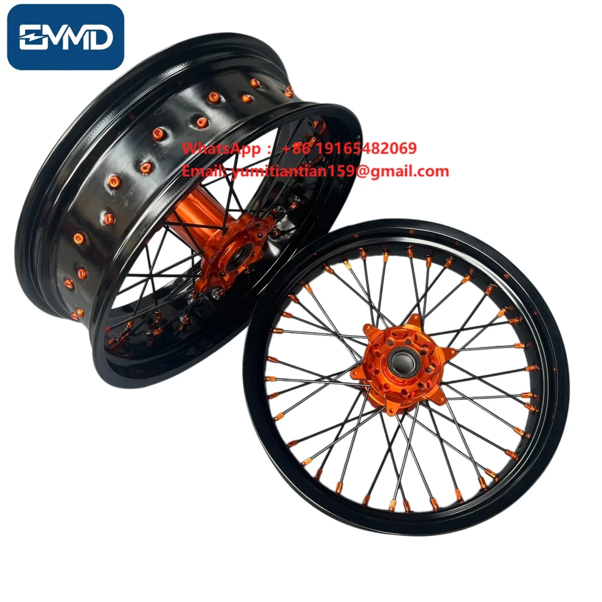 7116 Aluminum Alloy Supermoto Wheel Set Custom Color for KTM Husqvarna Motorcycle Upgrade Modification