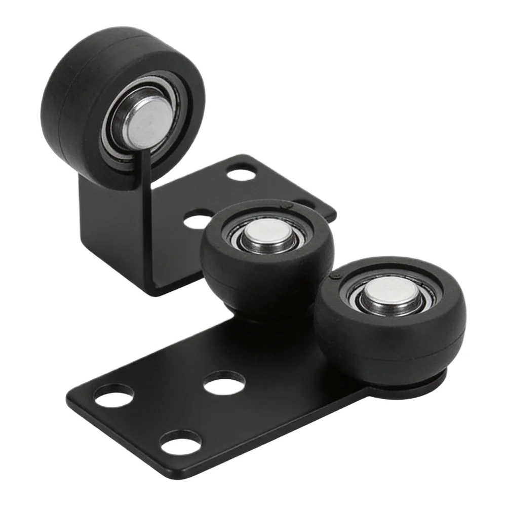 Sliding Door Rollers for Wardrobe 2PCS 10PCS Heavy Duty Iron Nylon 42x38x12mm Black Quiet Wheels Cabinet Compatible