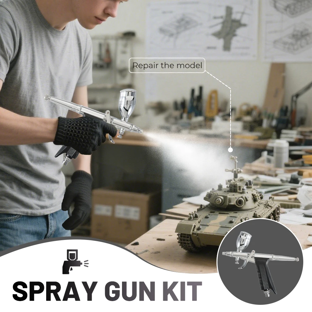 

Профессиональный комплект аэрографа 0,3/0,5/0,8 мм, насадка, игла, аксессуары, подходит для дизайна ногтей, татуировки, модели автомобиля, распыление краски