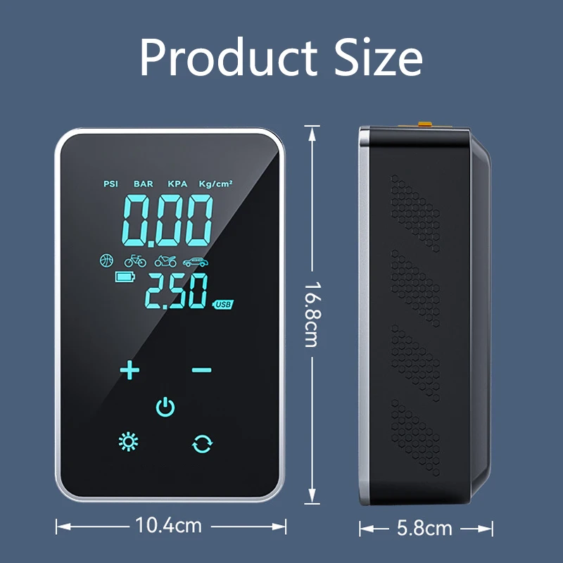 Car Wireless Air Pump 150psi Touch Screen Portable Electric Tire Inflation For Car Bicycle Motorcycle Air Compressor Inflator