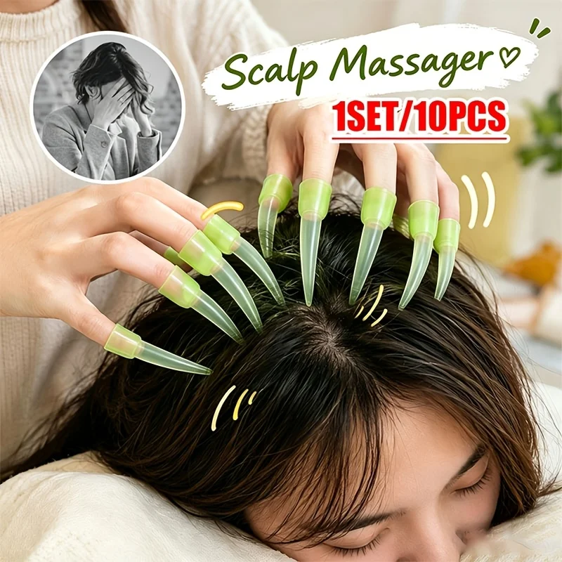 10pcs Lazy Fingertip Magic Full-Body Manual Massager, Manual Fingertip Head Massage Tool, Relaxes Head, Relaxes Whole Body