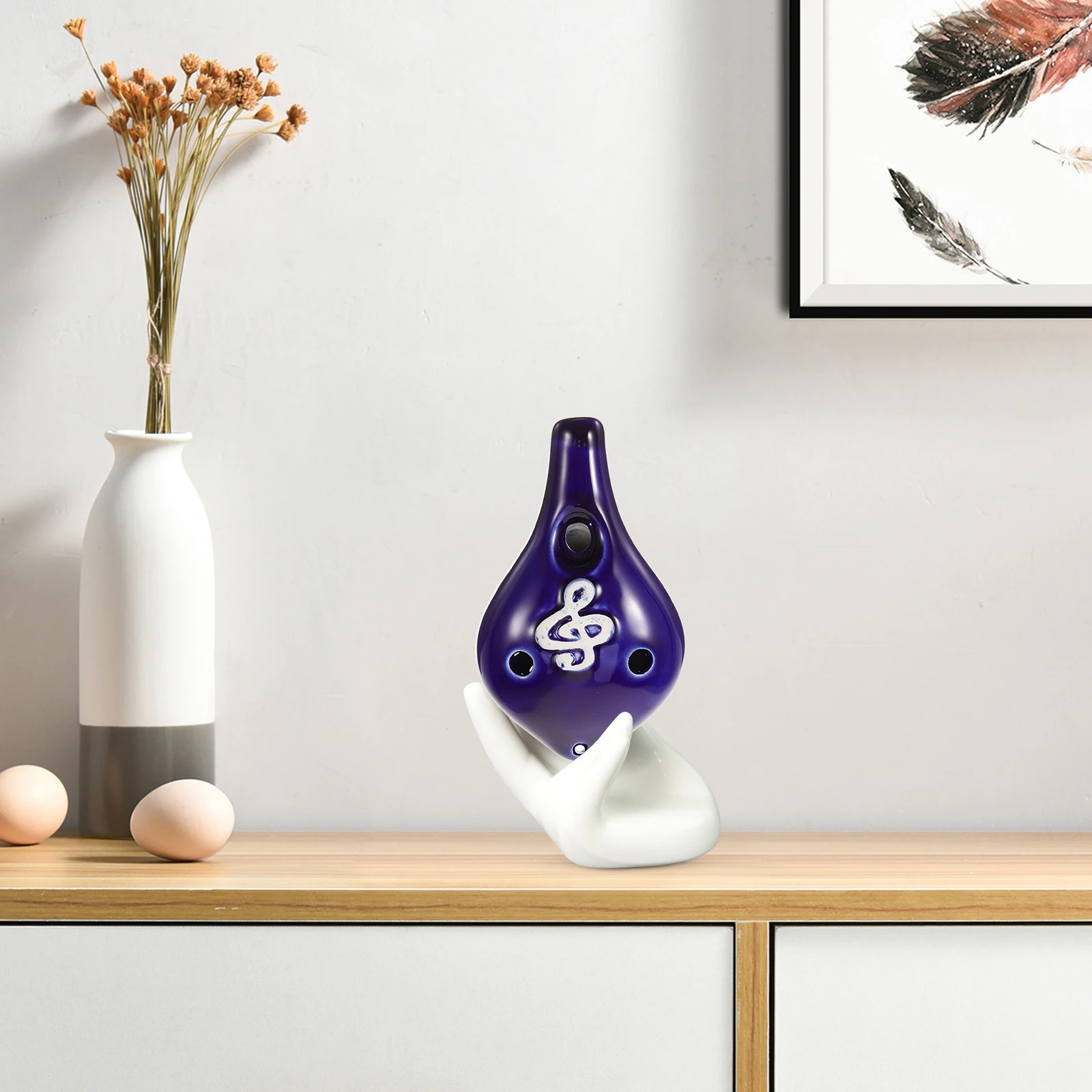 6 فتحات من السيراميك الأكرينا أداة الرياح المتوسطة الملعب أداة الموسيقى المحمولة للمبتدئين البالغين تصميم آمن سلس مشرق #3