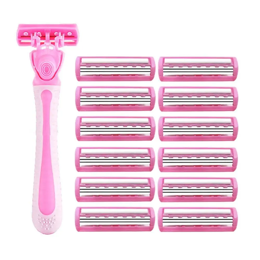 Manual Body Hair Removal Razor For Women Underarm Leg Bikini Shaving Shaver With Replaceable Blade Refills Tool