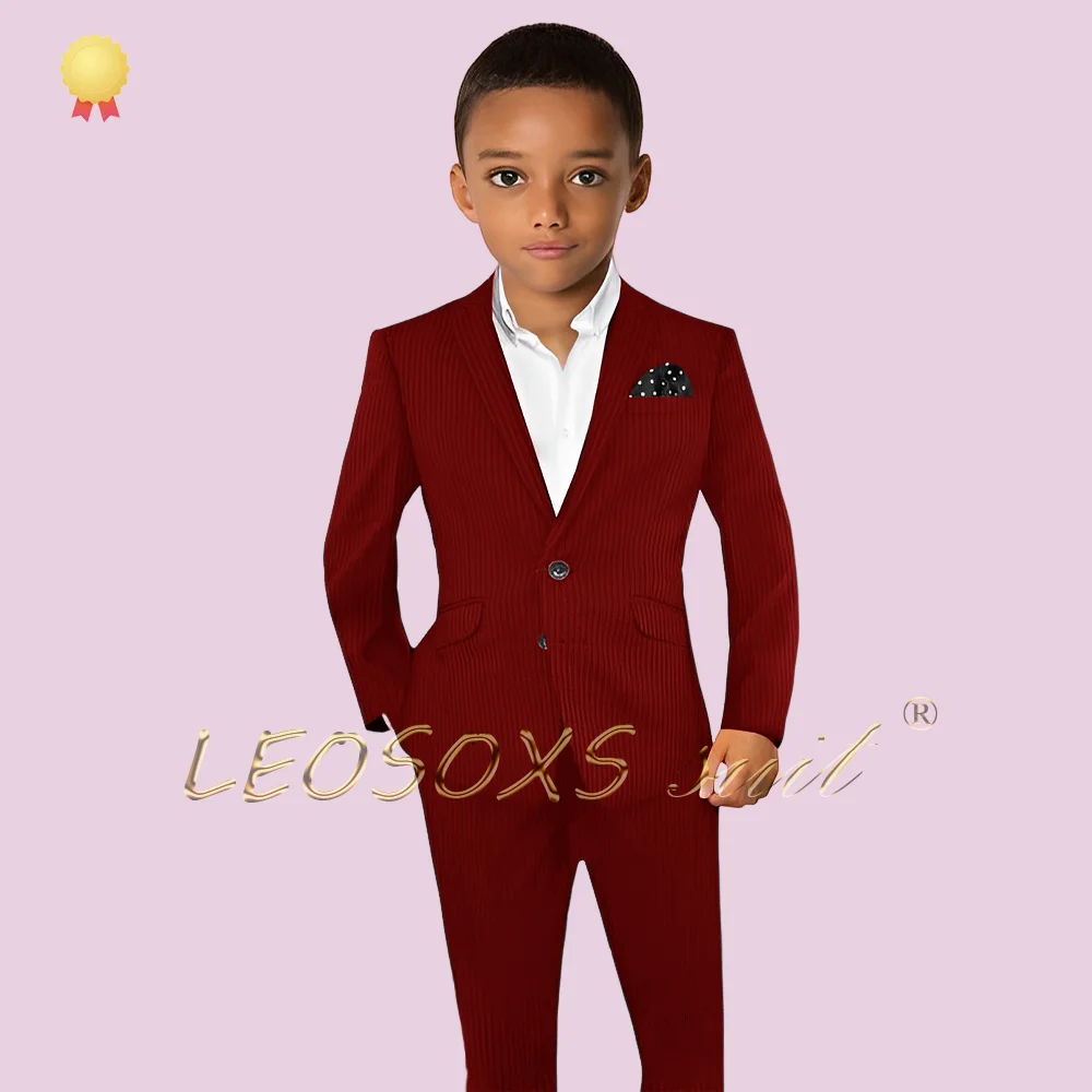 Boys striped suit 2-piece suit - customized suit set for children's activities and celebrations aged 3~16 years old