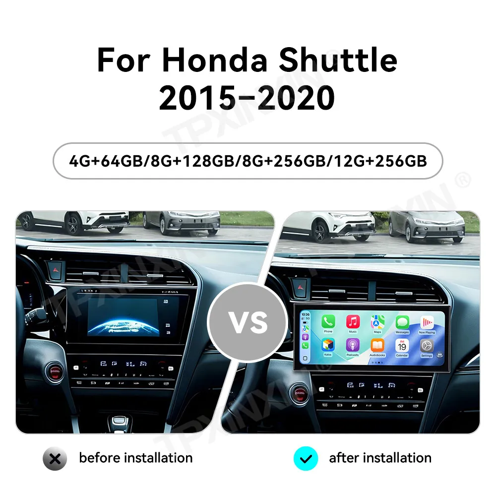 For Honda Shuttle 2015-2020 Android Car Radio Multimedia Video Player Wireless Carplay Autoradio Stereo GPS Navigation Head Unit