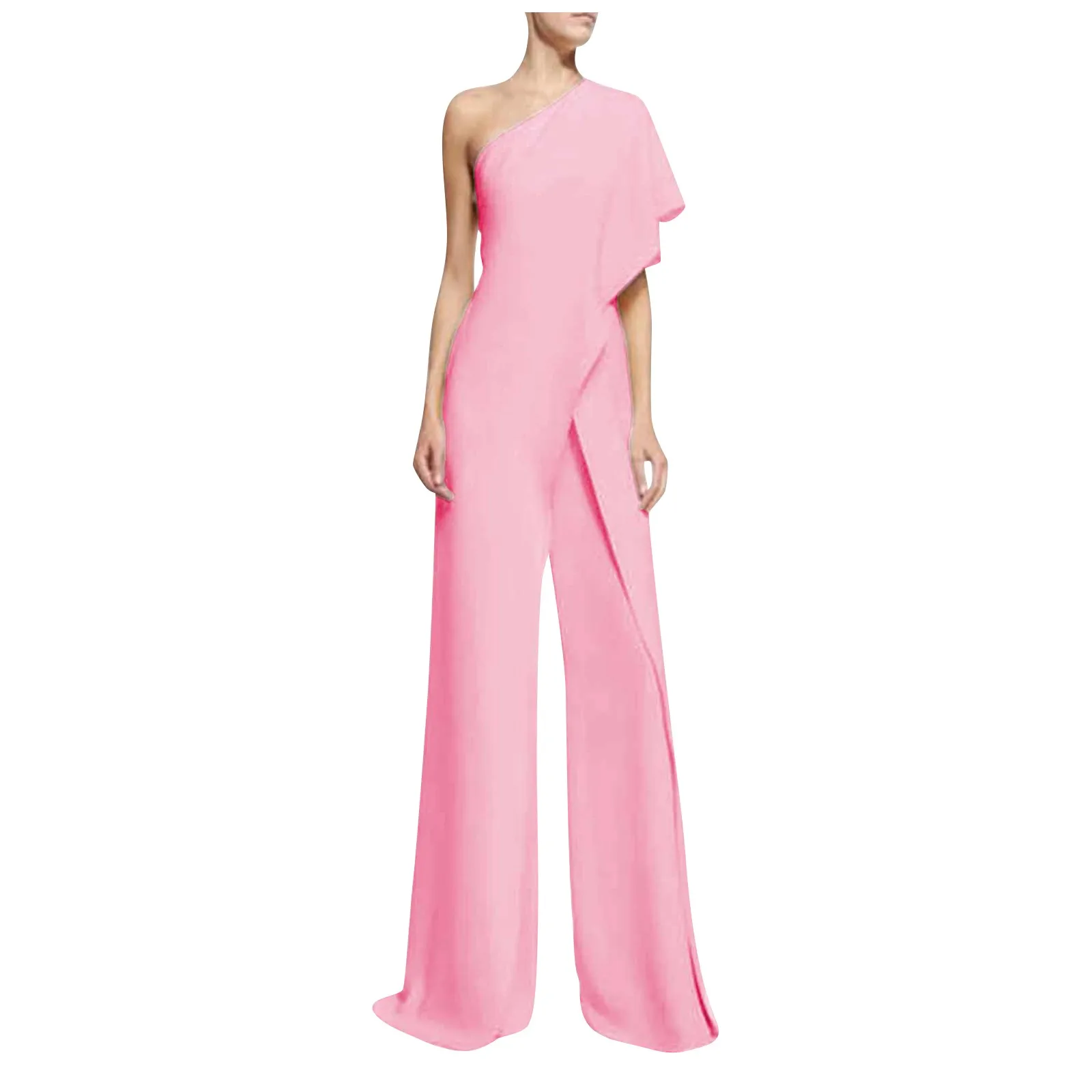 

Women'S Banquet Dress Jumpsuits Sexy Hanging Neck Jumpsuits Fashion Elegant Gentle Style Jumpsuits Solid High Waist Jumpsuits