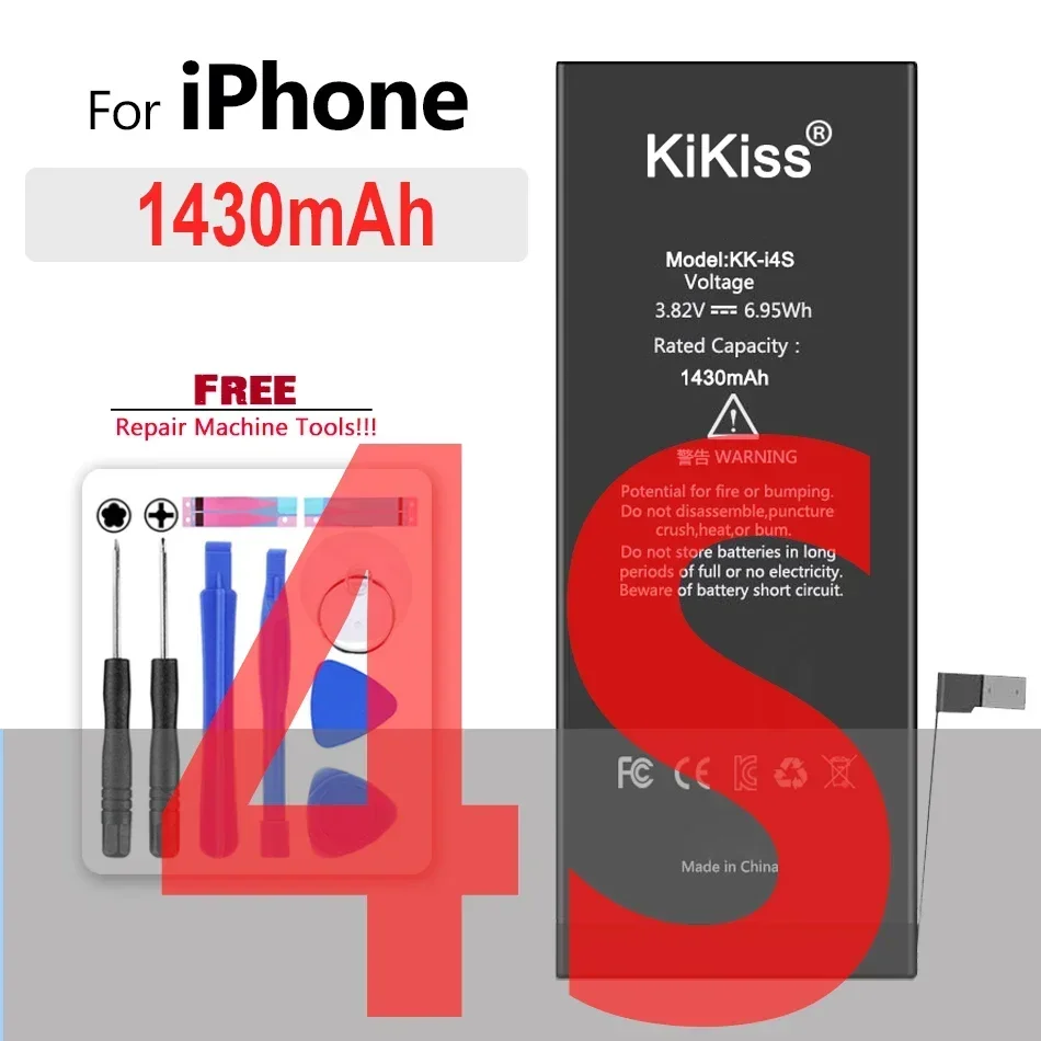 Battery For iPhone 7 8 SE 2 3G 3GS 4 4S 5 5S 5C 6 6S Plus X XR XS 11 Pro Max 7Plus High Capacity Bateria Sticker Free Tools