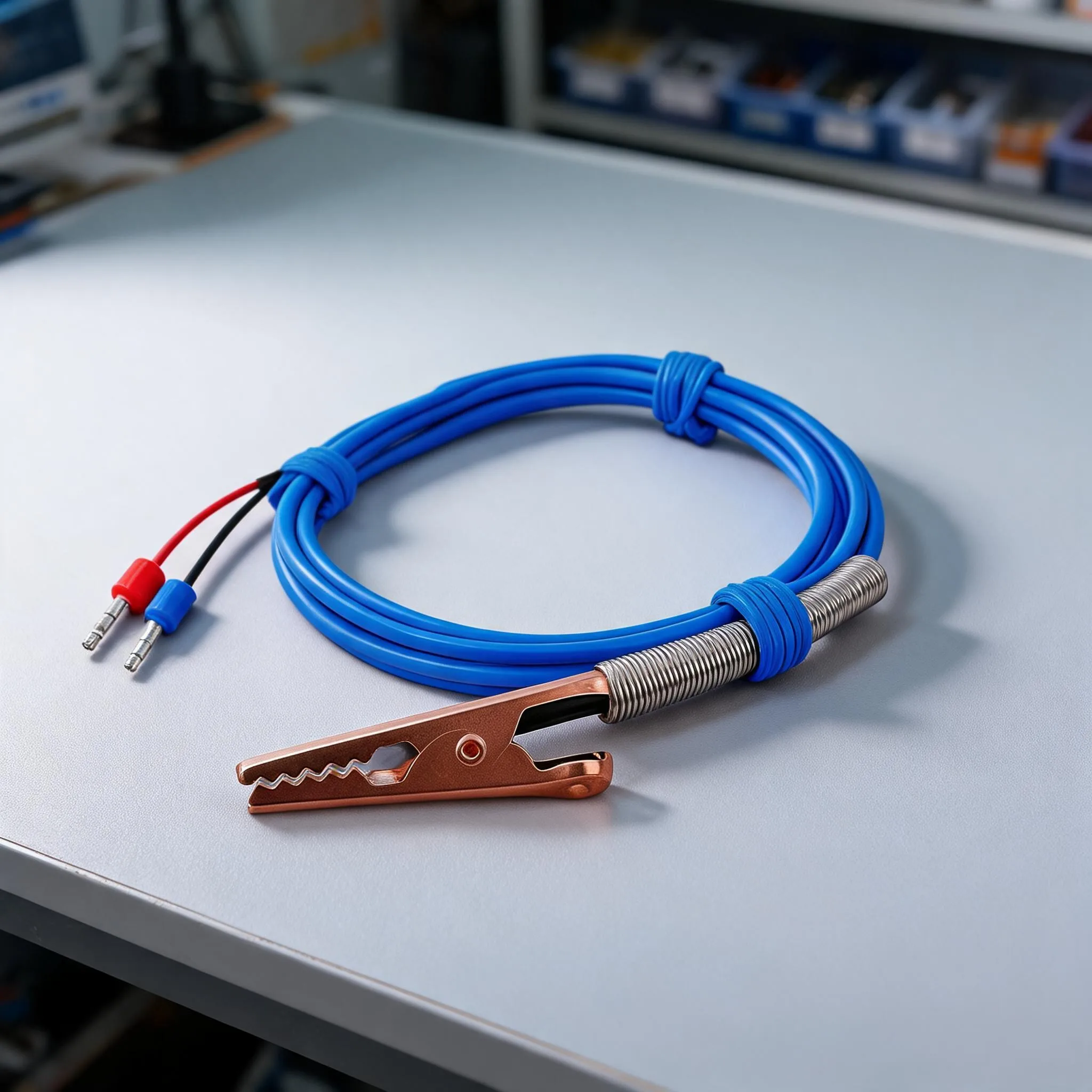 PT100 Thermistor Temperature Sensor Stainless Steel PTFE Line For Watertight 4x50mm For Industrial Air Quality Monitoring Parts