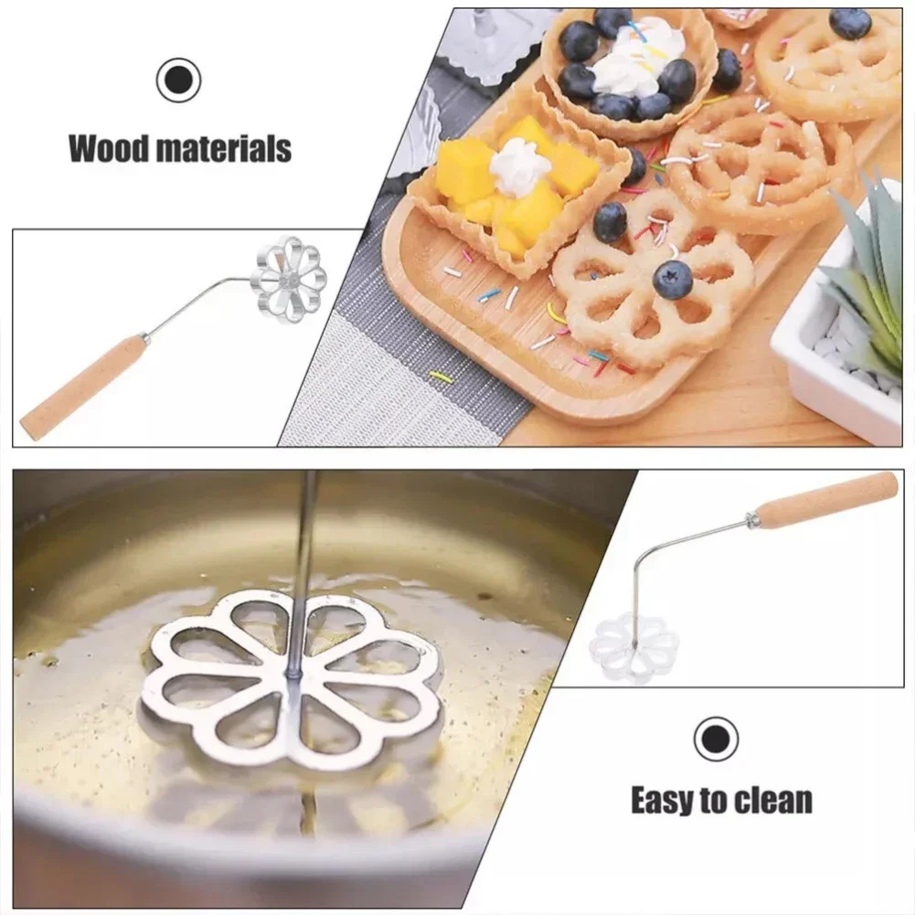 Timbale Waffle Molds With Handle Timbale Fried Snack For Mold Swedish Flower Frying Bunuelera Pastry Fried Maker Fry