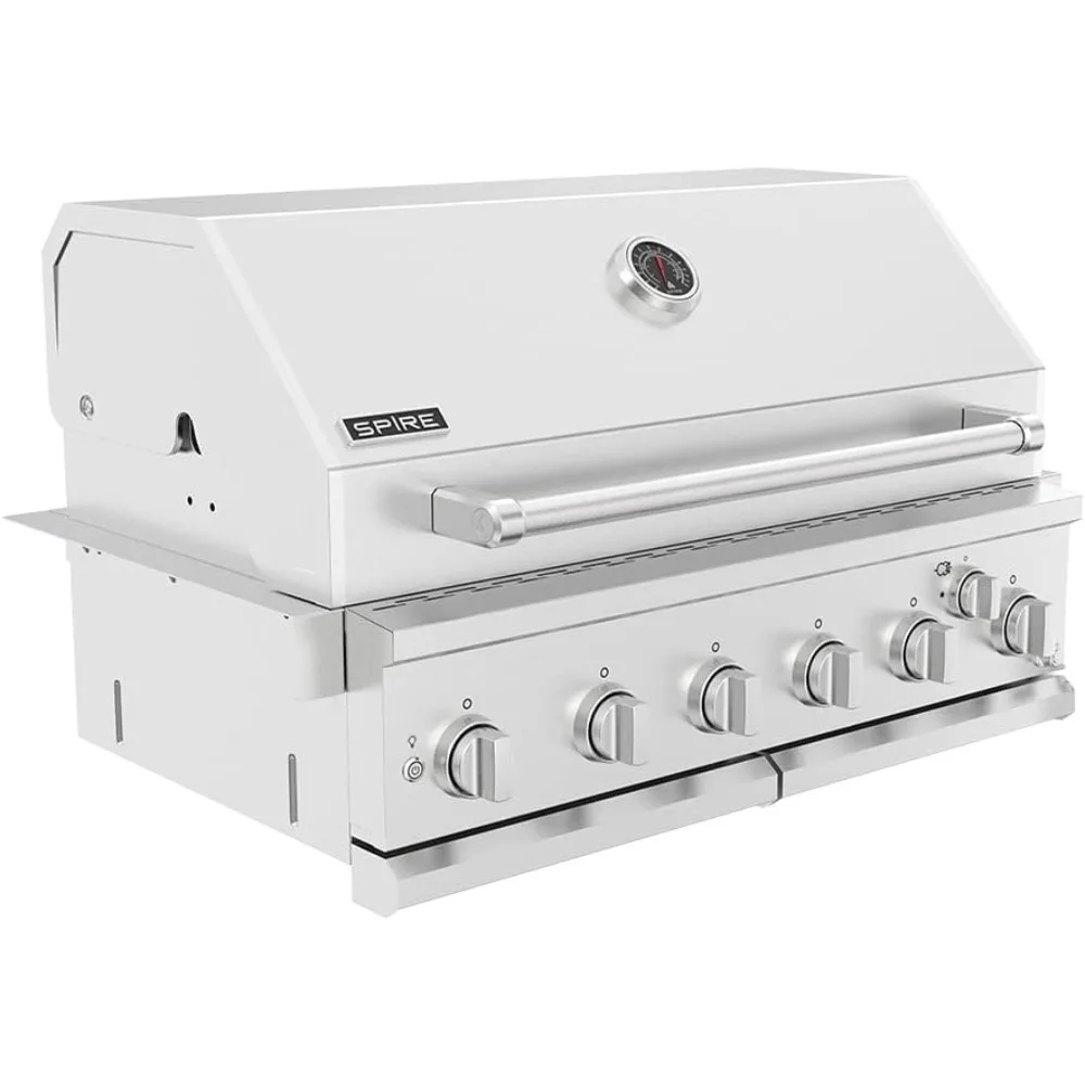 

Stainless Steel 36 Propane Gas Grill with 6 Burners, Spire Premium Series, 73,000 BTUs, Including Rear Burner