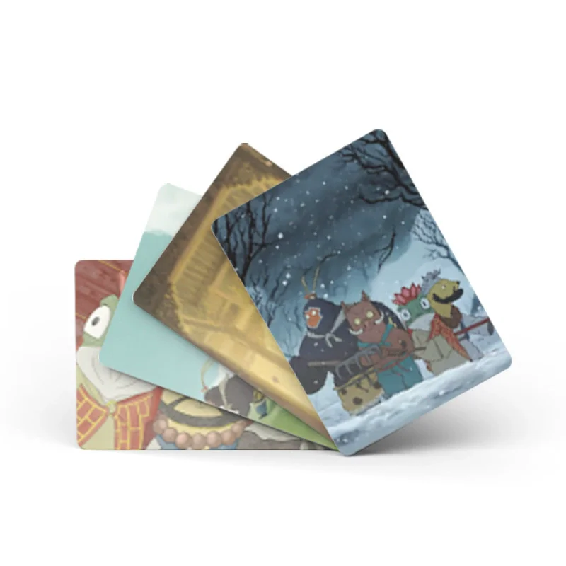 55PCS Langlang Mountain Nobody Anime Holographic Photocard Set Cartoon Animal Collectible LOMO Cards for Fans And Gifting