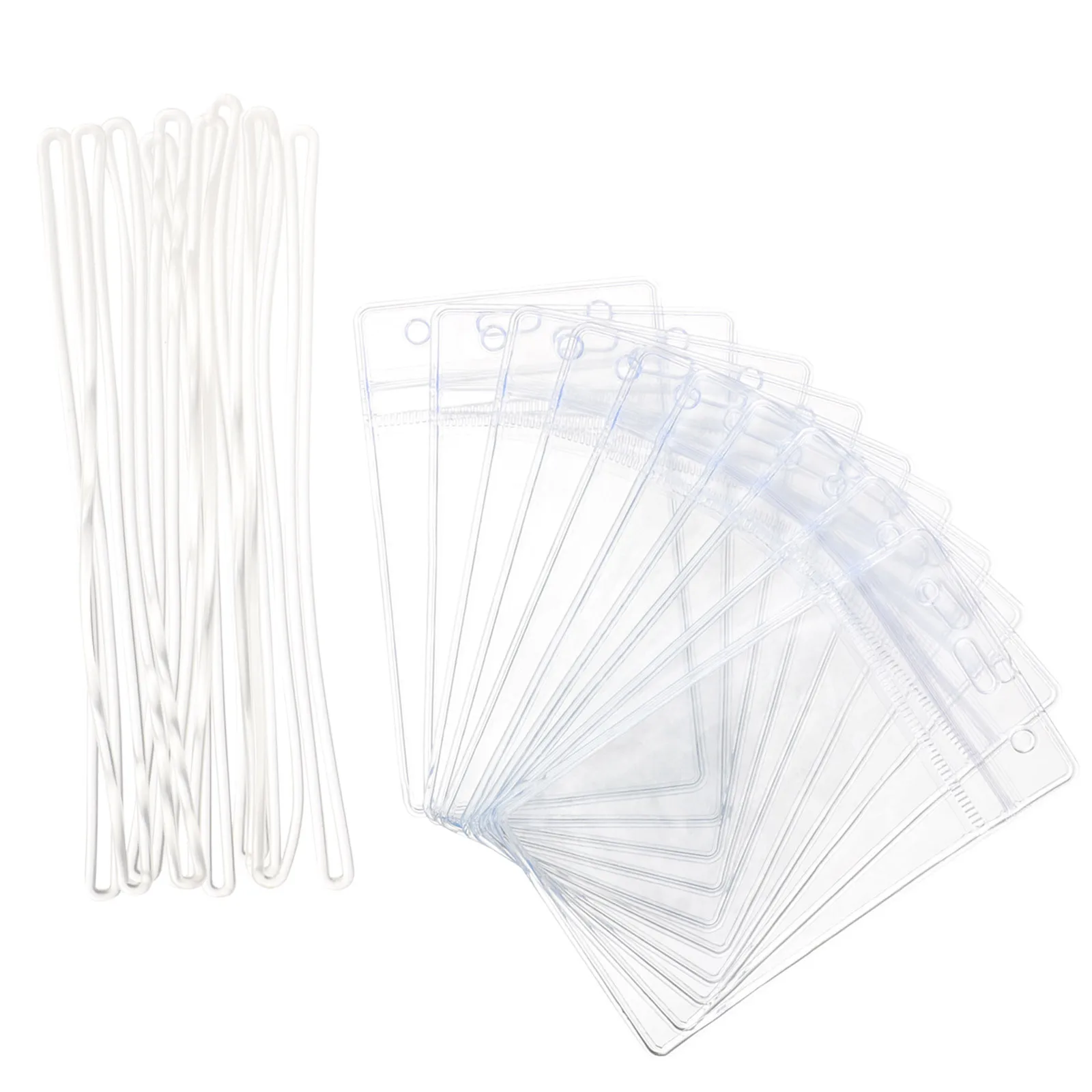 10 Stück Gepäckanhänger, PVC-Halter, transparent, wiederverwendbar, wasserdicht, für Koffer, Tasche, Ausweis, Zubehör, Must Haves