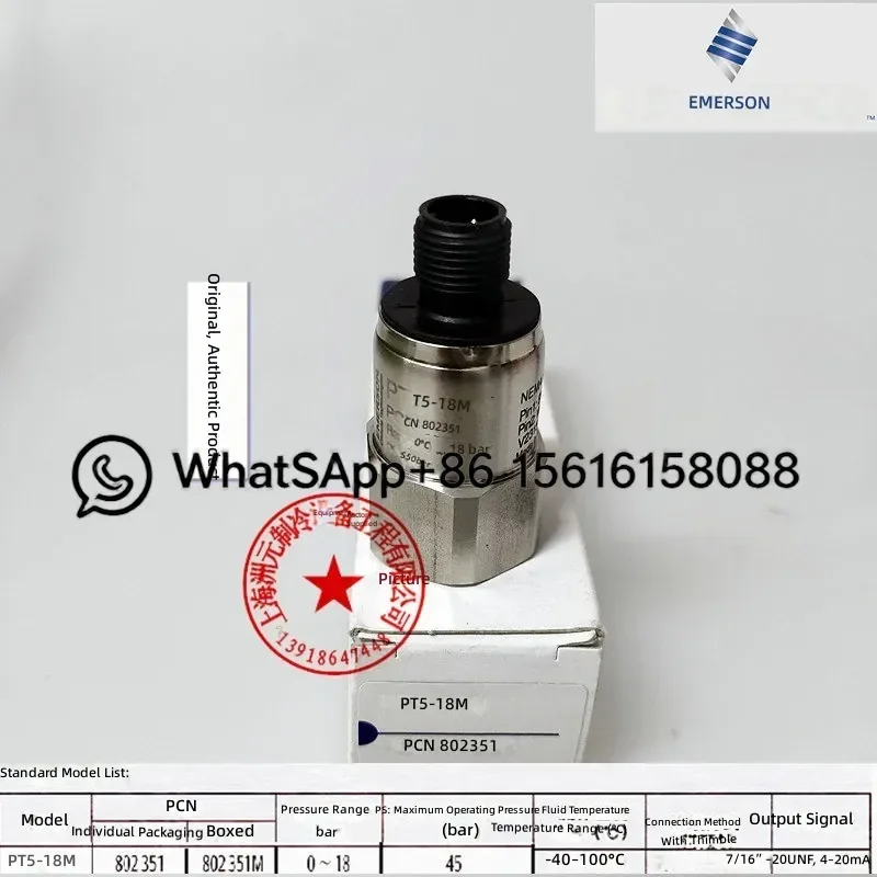 Emerson Electronic Expansion Valve Pressure Transmitter Sensor PT5N PT4 PT5 07M 30M 18M 50M HVAC Refrigeration Parts