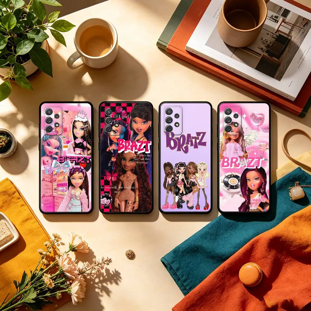 Cool Girl B-Bratz  Soft Silicone Black Cover Phone Case For Samsung Galaxy A73,A72,A71,A70,A53,A52,A51