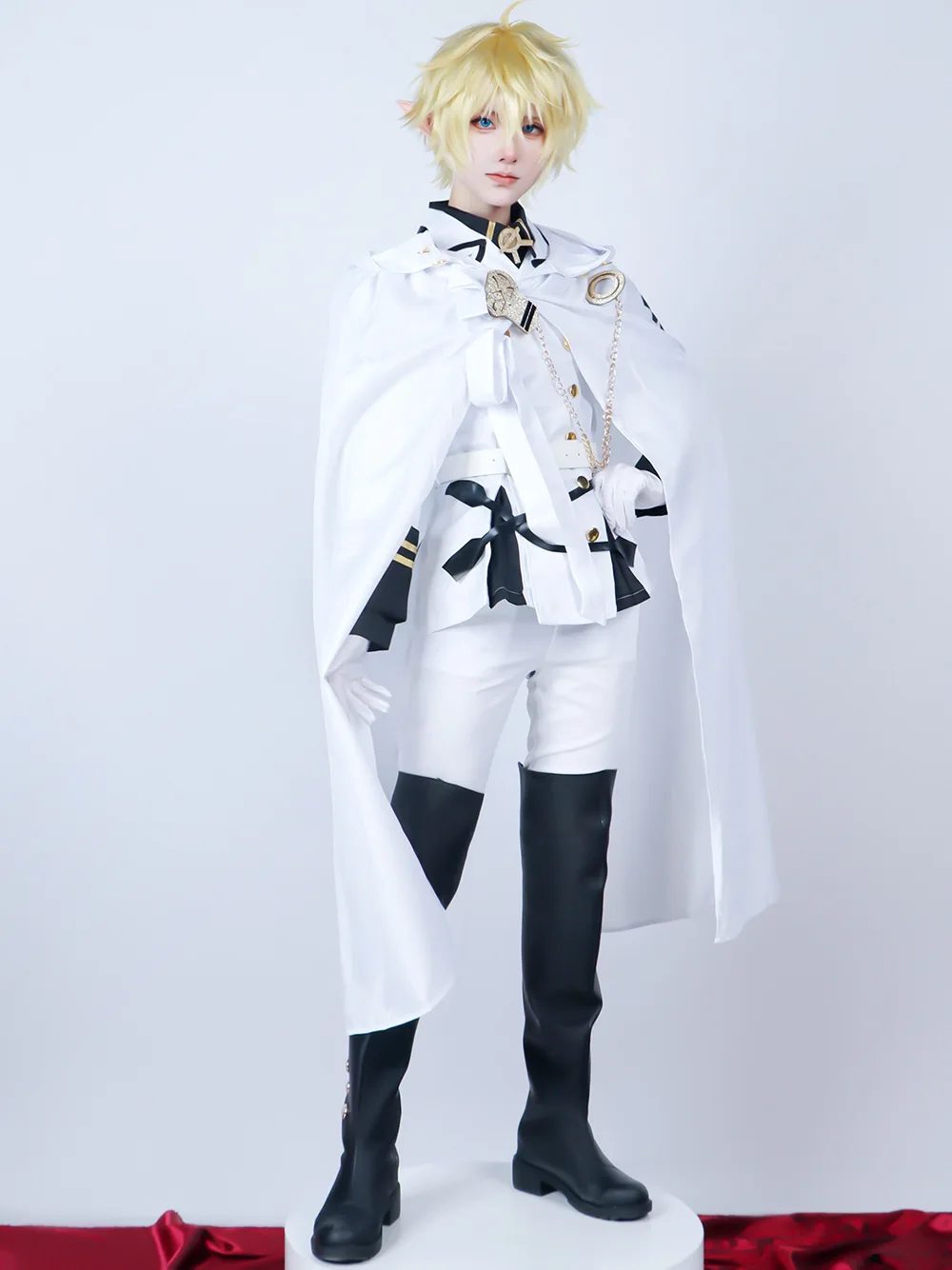 Anime Seraph of The End Hyakuya Mikaela Cosplay Costume Hyakuya Mikaela Suit Uniform Halloween Party Role Play Outfit for Men