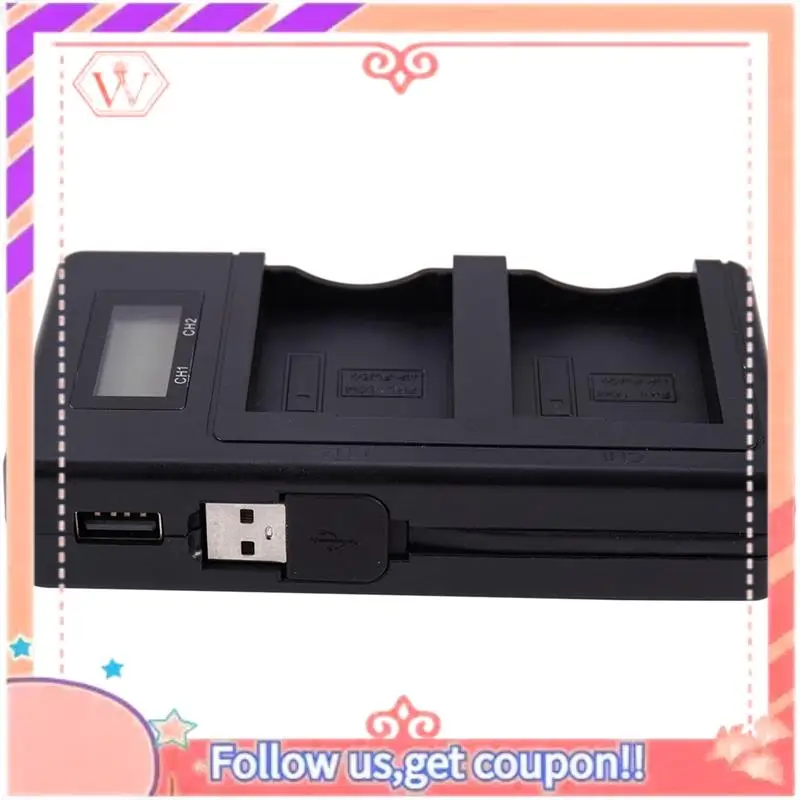 

Upgraded 2X Np-Fw50 Camera Battery Charger Npfw50 Fw50 Lcd Usb Dual Charger For A6000 5100 A3000 A35 A55 A7S Ii Alpha 55