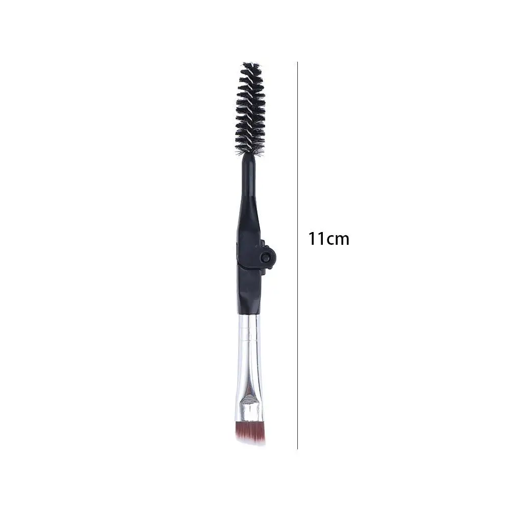 Makeup Brush Grooming Tool Eyelash Separator Duo Angled Eyebrow Brush Mascara Applicator Spoolie Brush Foldable Eyebrow Brush
