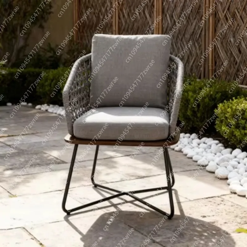 Nordic style patio chair terrace with outdoor garden chair sturdy frame outdoor dining chair
