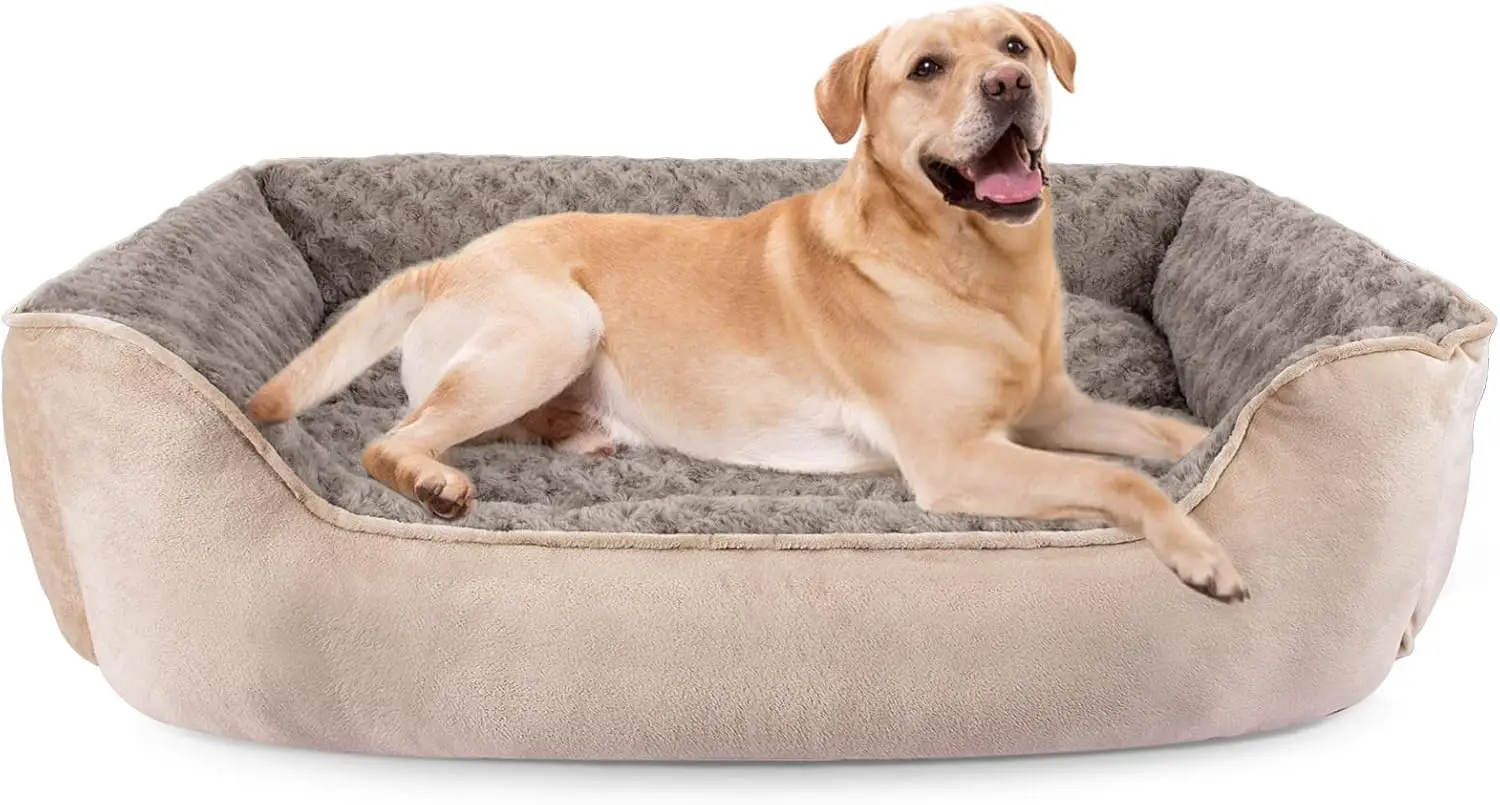 

Rectangle Orthopedic Dog Bed - Washable Sofa Bed for Large Medium Small Dogs, Anti-Slip Bottom, Multiple Sizes