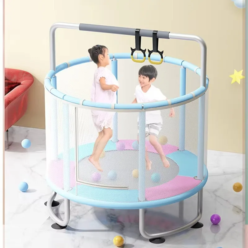 

Детский семейный батут с защитным краем, хит продаж в помещении, прочный для развлекательных игр