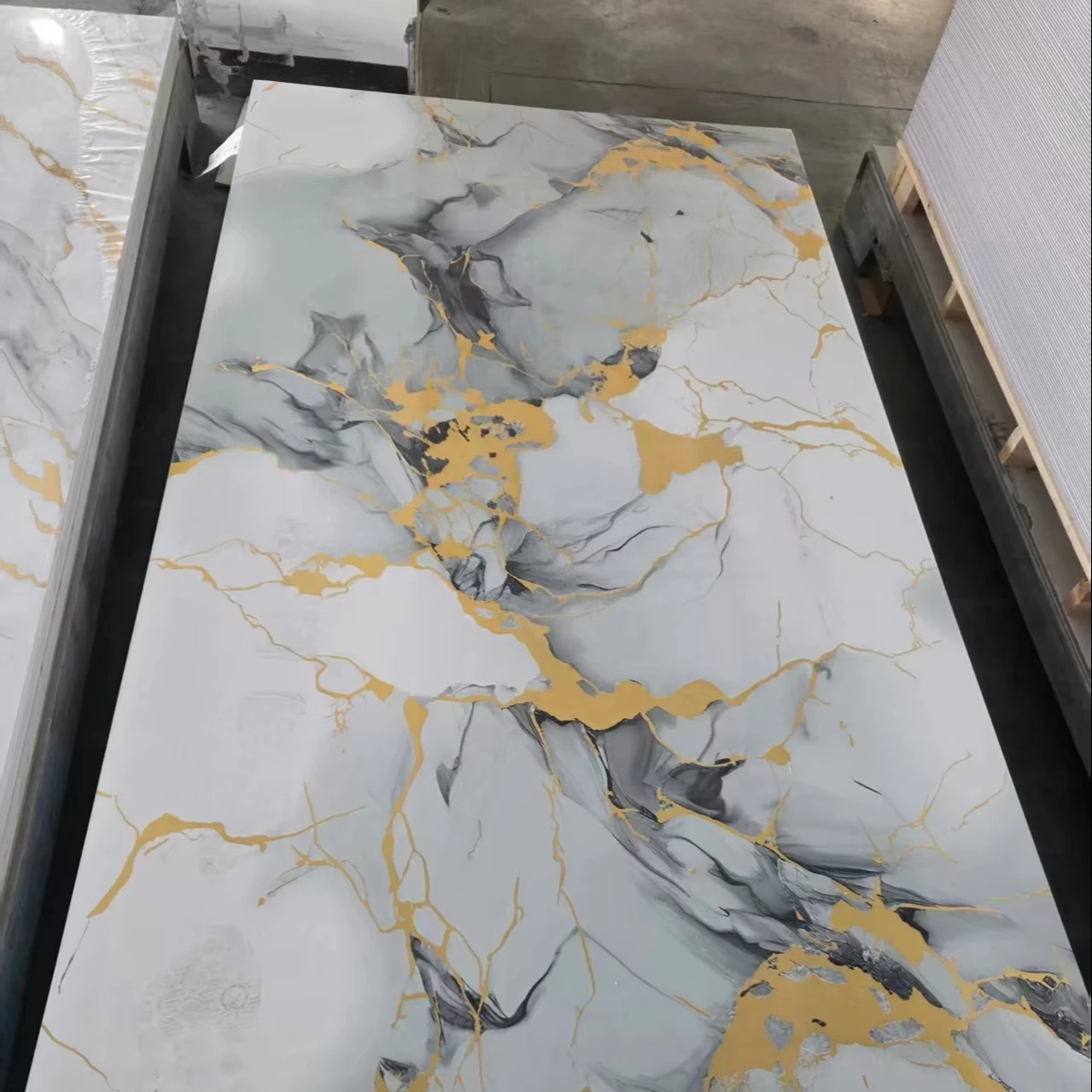 TV Background Home Decoration Modern Marble PVC Wallboard SPC Wallboard Waterproof