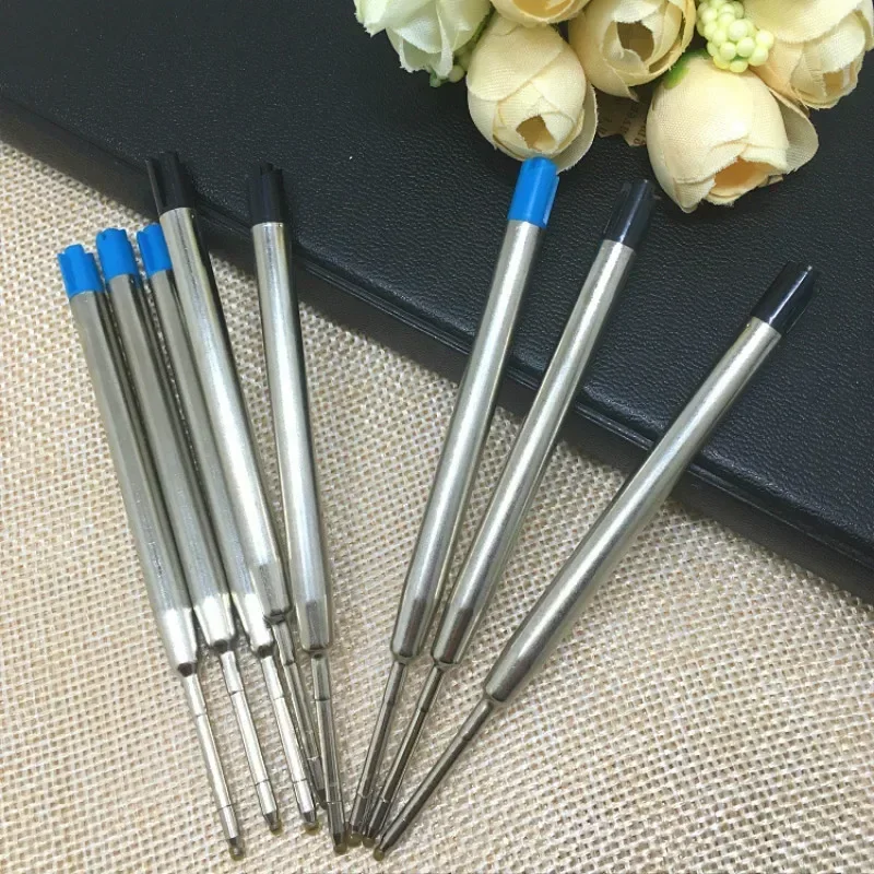 5pcs Tactical Pen Refills Black Roller Ball Pen Refill Black Ink Fit Tactical Defense Pen Accessories Ink Cartridges Tools