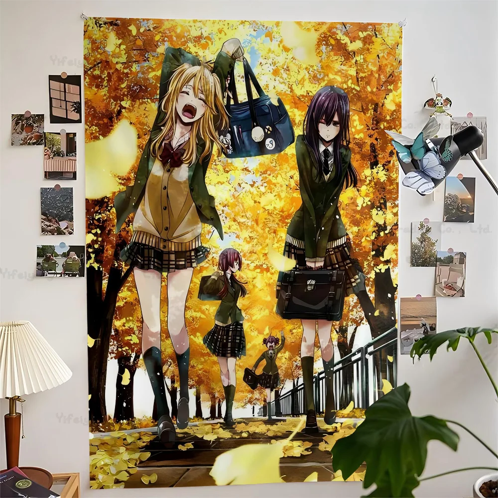 

Japanese Anime Citrus Movie DIY Wall Tapestry Hanging Tarot Hippie Wall Rugs Dorm Home Decor