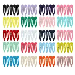 60/80/120Pcs Colorful BB Hair Clips for Girls Water Drop Shape Hairpin Princess Barrette Simple Snap Clip Girls Hair Accessories