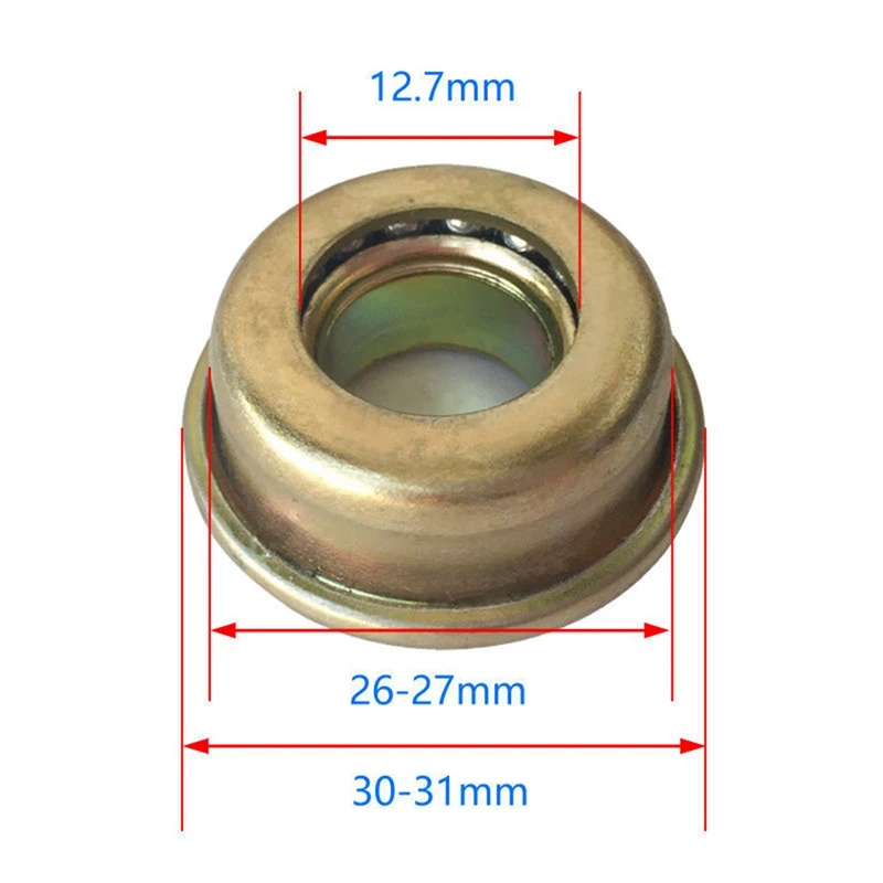 Rodamiento de horquilla de buceo, accesorios para silla de ruedas, diámetro interior de 1/2 pulgadas, 12,7x27x30mm, H009/H005, 6 unidades