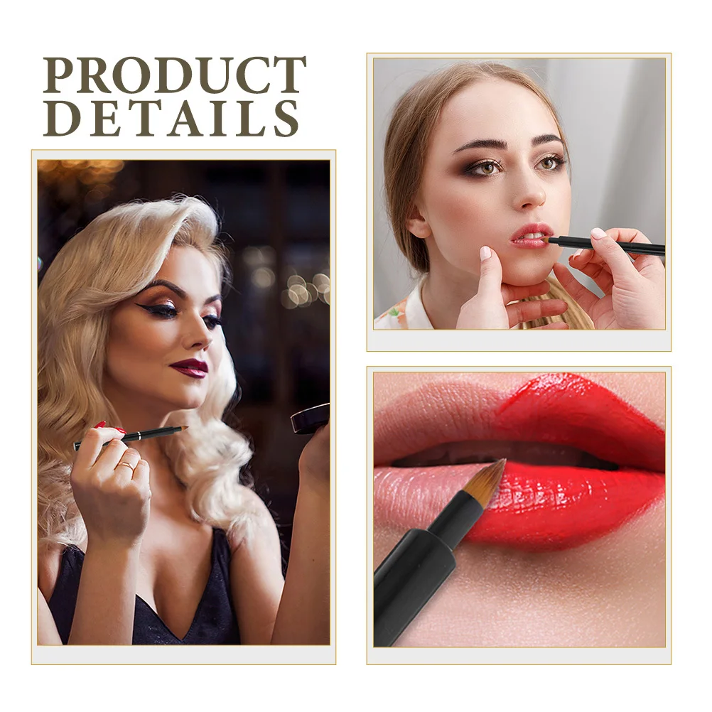 2 stücke Lippen Pinsel Make-Up Werkzeuge Lip Gloss Applikator Tragbare Einziehbare Lippenstift Pinsel Concealer Zauberstab Dual-Ended Set