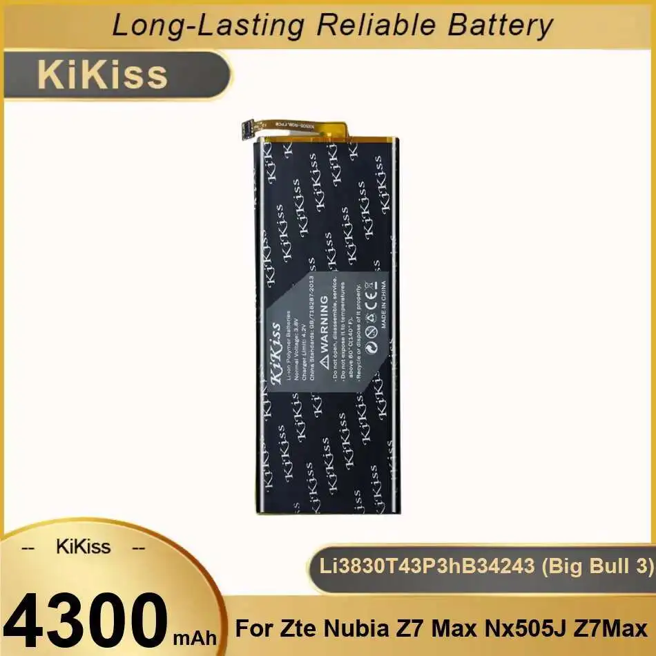 

Mobile Phone Battery Li3830t43p3hb34243 Big Bull 3 4300Mah For Zte Nubia Z7 Max NX505J Z7max