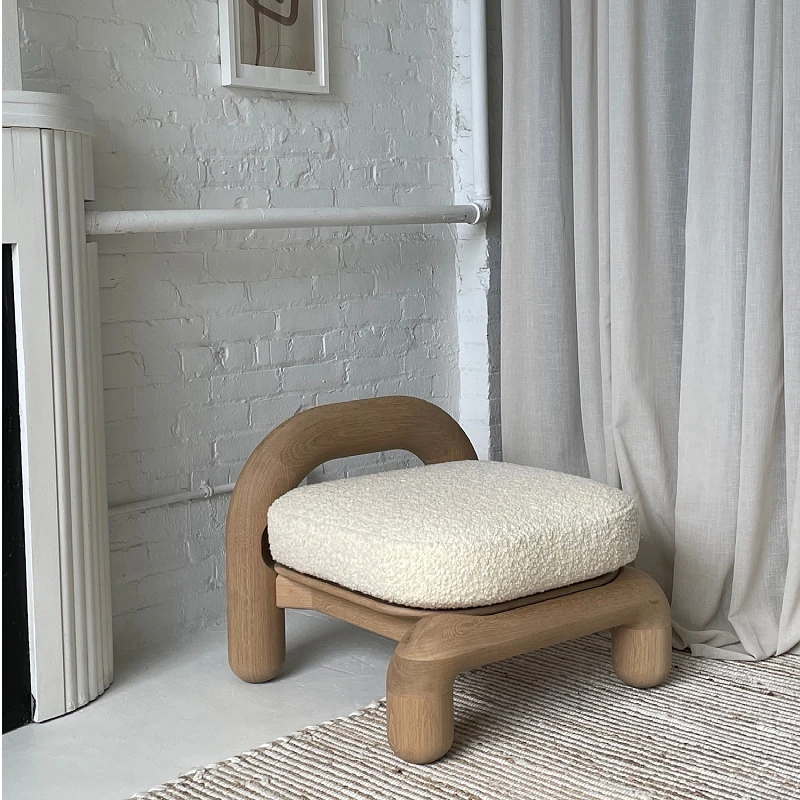 

Lamb down sofa combination of solid wood fabric living room model room