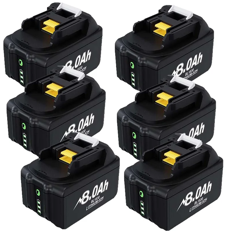 Für Makita 18V Batterie 8000mAh Ersatz Batterie Kompatibel Für Makita BL1830 BL1850 BL1840 BL1840B BL1850B BL1890 Power Tools