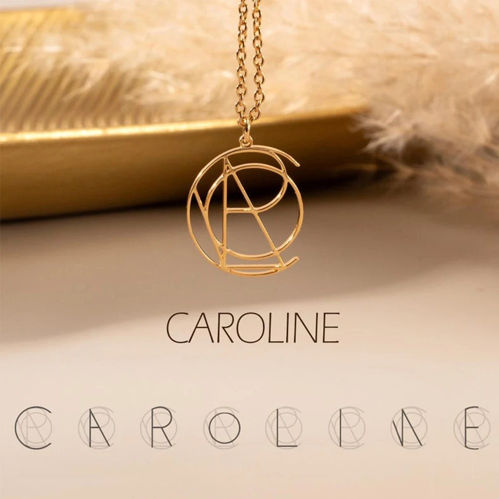 

Raexrage Custom Name Logo Necklace Stainless Steel Personalized Unique Design Name Pendant For Woman Man Jewelry Party Gift