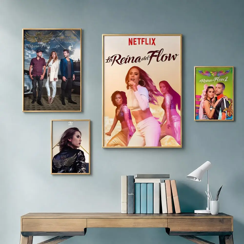 Classic Movie T-The QueenS Poster Vintage Retro Anime Poster Stickers Peel and Stick Wall Art Home Decor
