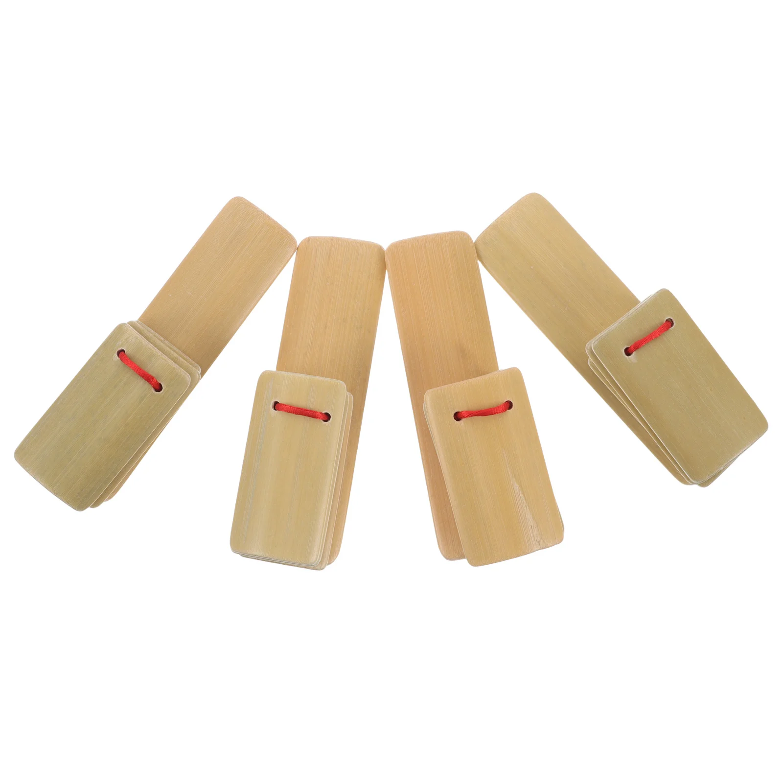 4 Uds. De claquetas de bambú para niños, castañuelas de mano, instrumentos musicales tradicionales chinos Kuaiban para principiantes, música familiar para escenario