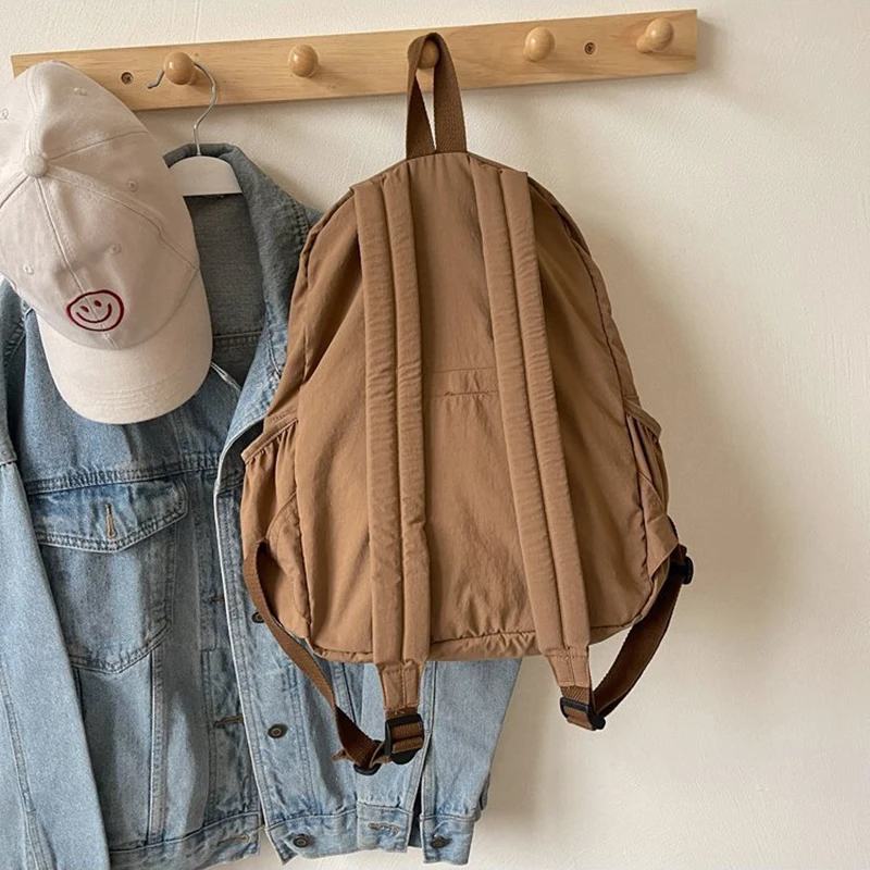 Sac à dos décontracté femmes grande capacité mode Junior lycée étudiant pli cartable sac en tissu coréen voyage sac à dos