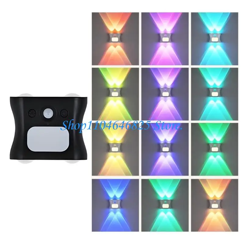 Induction Wall Lamp With 16 Changing Color Modes And Intelligent Remote Control For Home Decoration