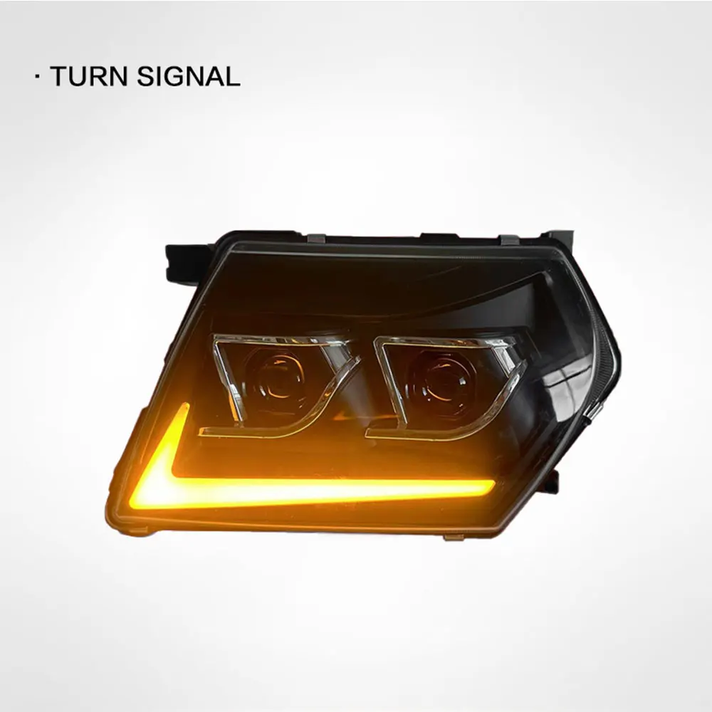Pair Car Headlights With Led Aperture Lens For PATROL SAFARI Y61 Daytime Running Lights 2001-2003 Black Background