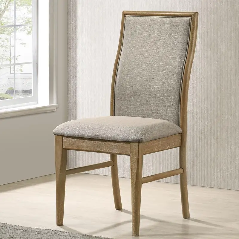 Set of 2 Upholstered Dining Side Chairs - Dreydon Barley Style