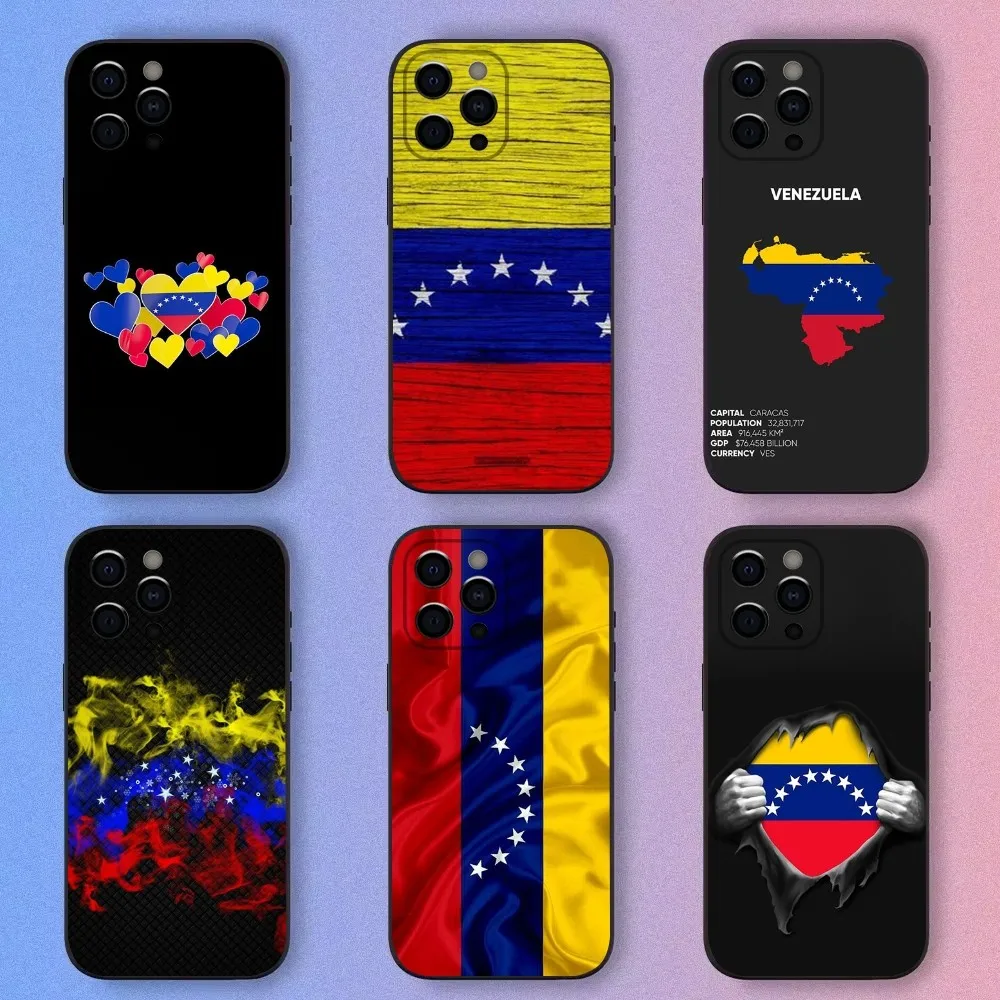 

Venezuela Venezuelan Flag Phone Case For Apple iPhone 15,14,13,12,11,Pro,X,XS,Max,XR,Plus,Mini Soft Black Shell