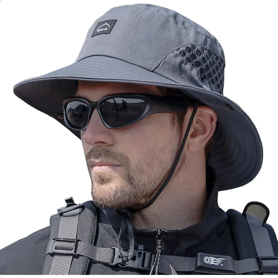 

Fishing Hat UPF50+ Wide Brim Sun Hat for Men Women UV Protection Hiking Beach Bucket Hats Summer Safari Hat